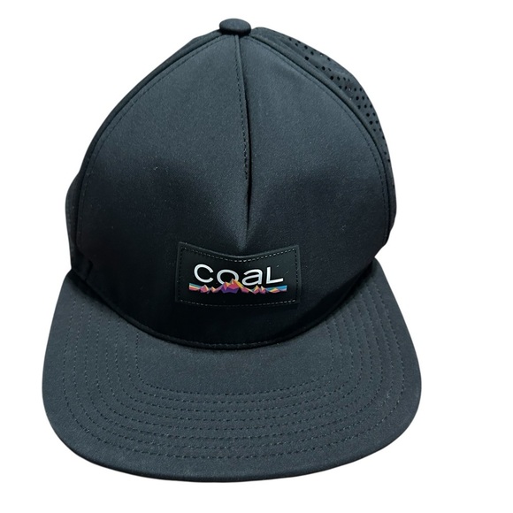 Coal Patch Snapback Mesh Back Trucker Hat Black One Size Adjustable Outdoor - Picture 2 of 7